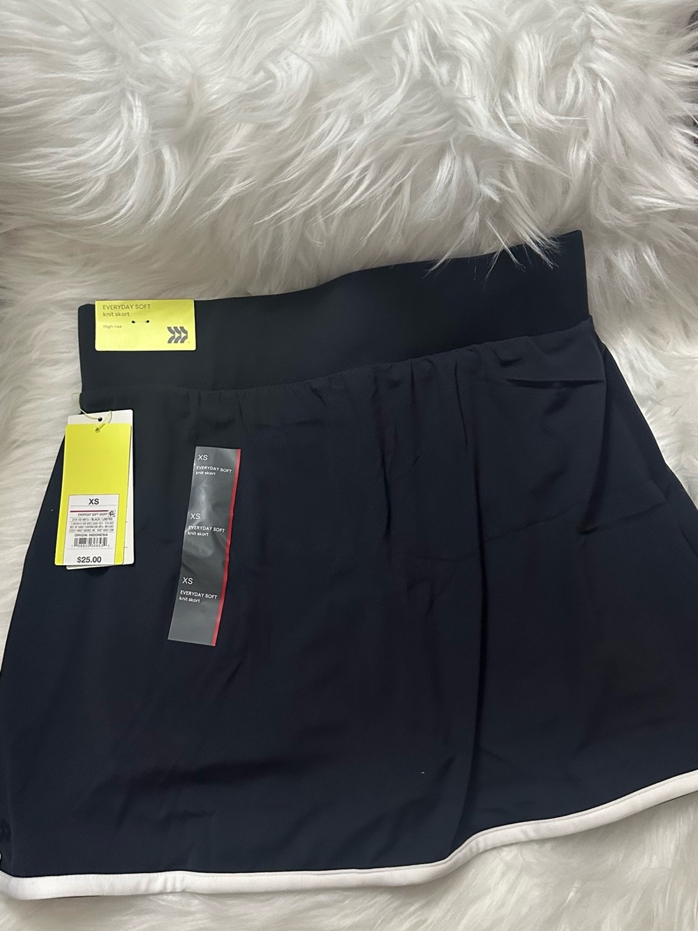 all in motion Black Circle Skater Skort with White Trim
